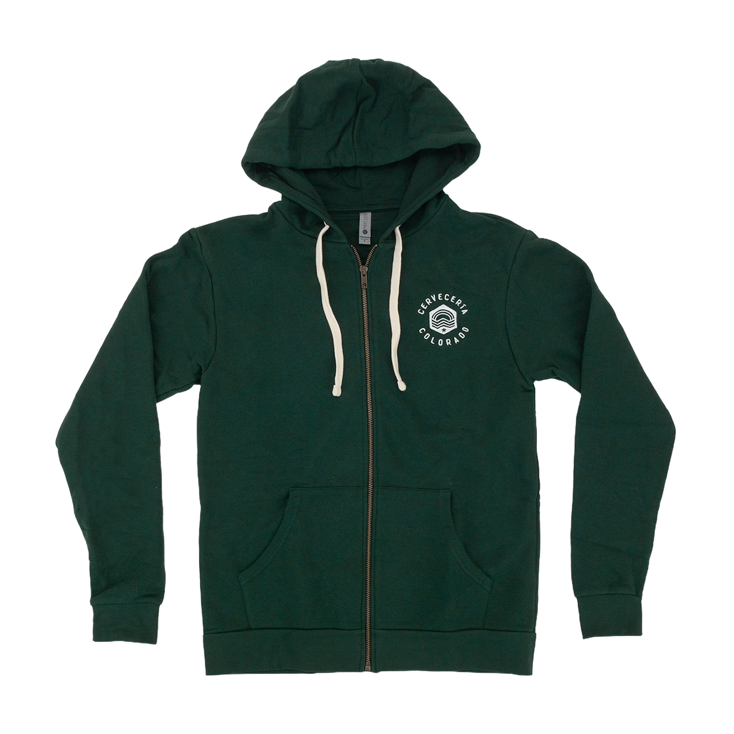 Cerveceria Colorado Embroidered Zip Hoodie - Forest Green